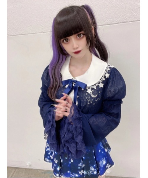 Ank Rouge(アンクルージュ)の「星座の姫袖カットカーデ(Tシャツ/カットソー・レディース・ホワイト/ピンク/ネイビー/ブルー・M)」の15枚目の写真