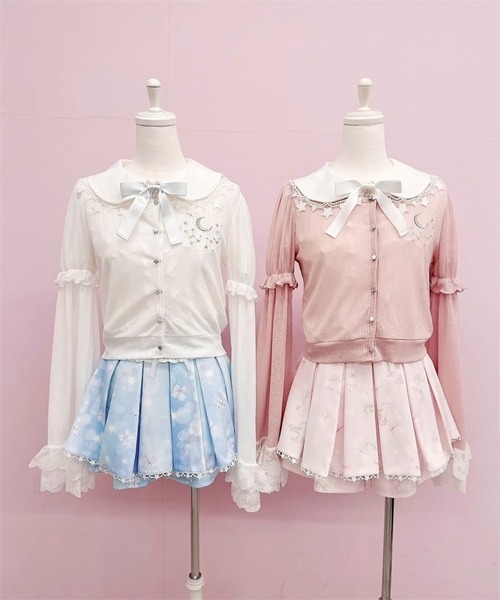 Ank Rouge(アンクルージュ)の「星座の姫袖カットカーデ(カーディガン/ボレロ・レディース・ホワイト/ピンク/ネイビー/ブルー・M)」の6枚目の写真