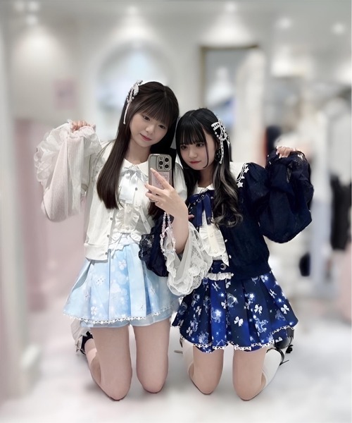 Ank Rouge(アンクルージュ)の「星座の姫袖カットカーデ(カーディガン/ボレロ・レディース・ホワイト/ピンク/ネイビー/ブルー・M)」の8枚目の写真