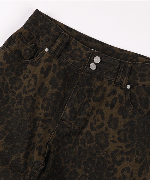 FANCY CLUB/ファンシークラブ LEOPARD BOOTCUT PANTS レオパード