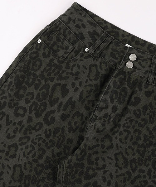 FANCY CLUB/ファンシークラブ LEOPARD BOOTCUT PANTS レオパード