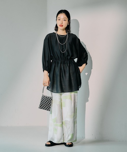 LEPSIM（レプシィム）の「布帛柄パンツ　492742（その他パンツ・レディース・ライトグリーン/ベージュ系その他/ブルー/ブラック系その他・FREE）」の21枚目の写真