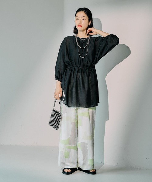 LEPSIM（レプシィム）の「布帛柄パンツ　492742（その他パンツ・レディース・ライトグリーン/ベージュ系その他/ブルー/ブラック系その他・FREE）」の22枚目の写真