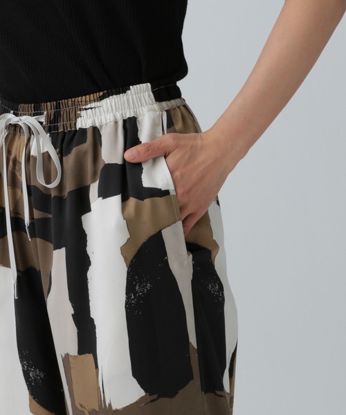 LEPSIM 布帛柄パンツ ブラウン LEPSIM パンツ 布帛柄パンツ 492742 レディース : ZOZOTOWN