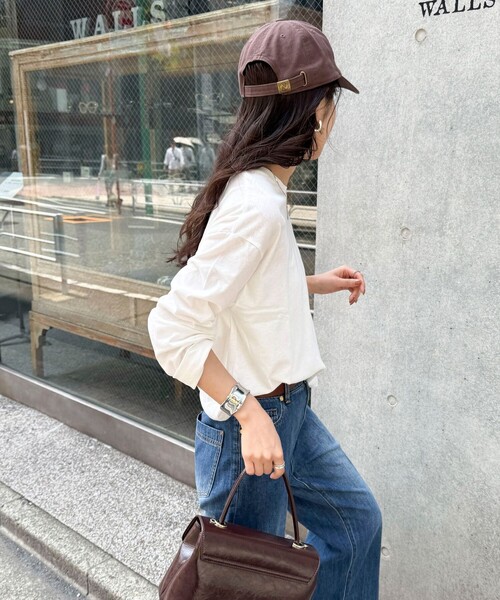 fredy emue（フレディエミュ）の「クロップドシアーロンTシャツ（Tシャツ/カットソー・レディース・ブラック/ベビーピンク/ホワイト系その他/オフホワイト・38）」の11枚目の写真