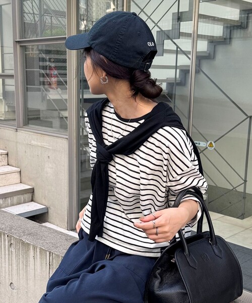 fredy emue（フレディエミュ）の「クロップドシアーロンTシャツ（Tシャツ/カットソー・レディース・ブラック/ベビーピンク/ホワイト系その他/オフホワイト・38）」の21枚目の写真