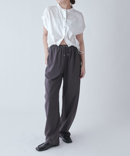 Lui's（ルイス）の「天竺スウェットカーブパンツ（スラックス・レディース・ブラック/グレー・FREE）」の9枚目の写真