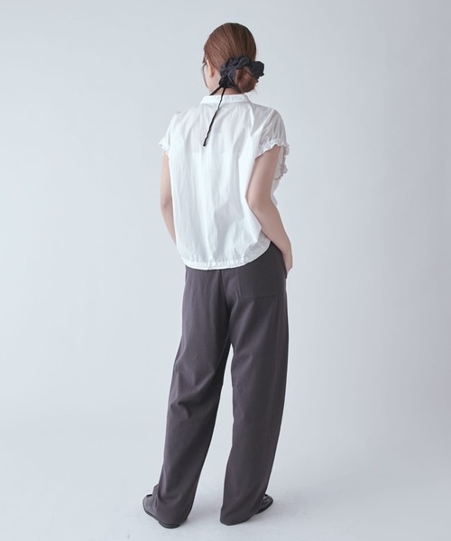 Lui's（ルイス）の「天竺スウェットカーブパンツ（スラックス・レディース・ブラック/グレー・FREE）」の10枚目の写真