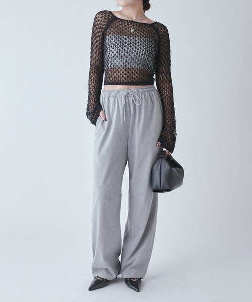 Lui's（ルイス）の「天竺スウェットカーブパンツ（スラックス・レディース・ブラック/グレー・FREE）」の18枚目の写真