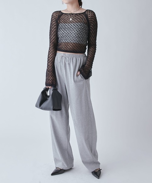 Lui's（ルイス）の「天竺スウェットカーブパンツ（スラックス・レディース・ブラック/グレー・FREE）」の19枚目の写真