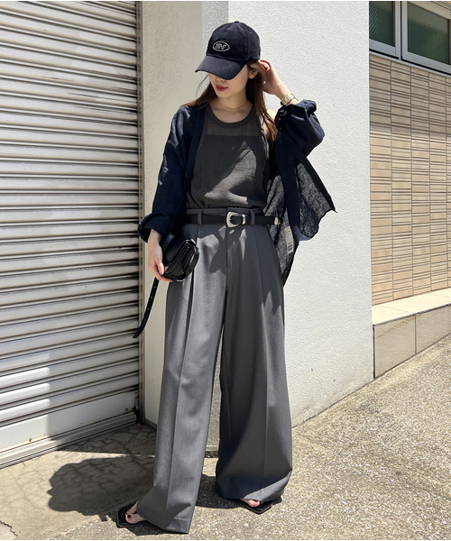 JOURNAL STANDARD(ジャーナルスタンダード)の「メッシュノースリーブ(タンクトップ・レディース・ブラック系その他/ベージュ・FREE)」の3枚目の写真