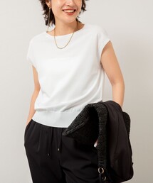 《手洗い可能》18GサラサラフレンチニットT