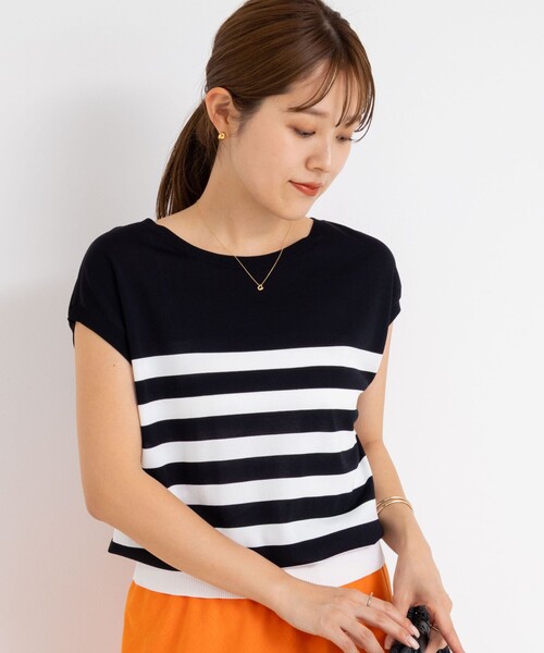 ニット セーター 「手洗い可能」18GサラサラフレンチニットT レディース NOLLEY'S ニット セーター 「手洗い可能」18Gサラサラフレンチ
