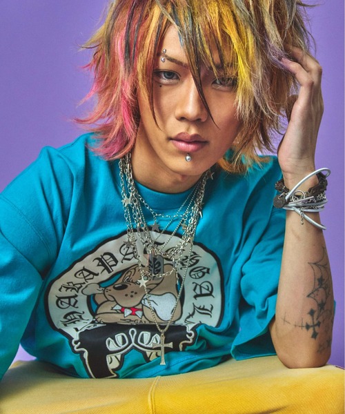 GALFY(ガルフィー)の「GALFY-チャカパッチTee2(Tシャツ/カットソー・メンズ・ターコイズブルー/ホワイト/ブラック・XL/L)」の5枚目の写真