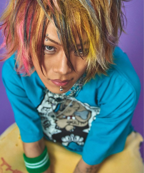 GALFY(ガルフィー)の「GALFY-チャカパッチTee2(Tシャツ/カットソー・メンズ・ターコイズブルー/ホワイト/ブラック・XL/L)」の6枚目の写真