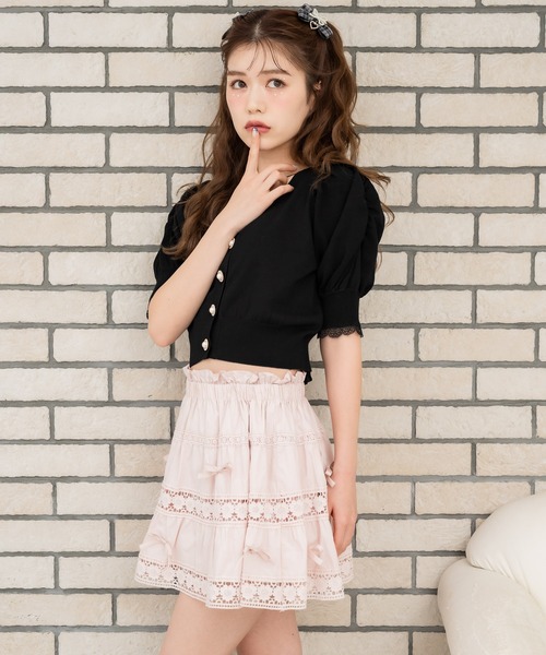 couture BY ROJITA（クチュールバイロジータ）の「【ZOZO限定発売】ランダムリボンレースコットンスカート（スカート・レディース・ミント/ホワイト/ピンク・FREE）」の17枚目の写真