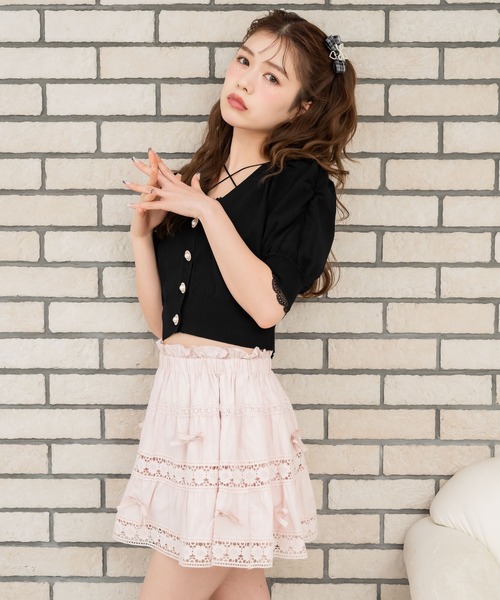 couture BY ROJITA（クチュールバイロジータ）の「【ZOZO限定発売】ランダムリボンレースコットンスカート（スカート・レディース・ミント/ホワイト/ピンク・FREE）」の20枚目の写真