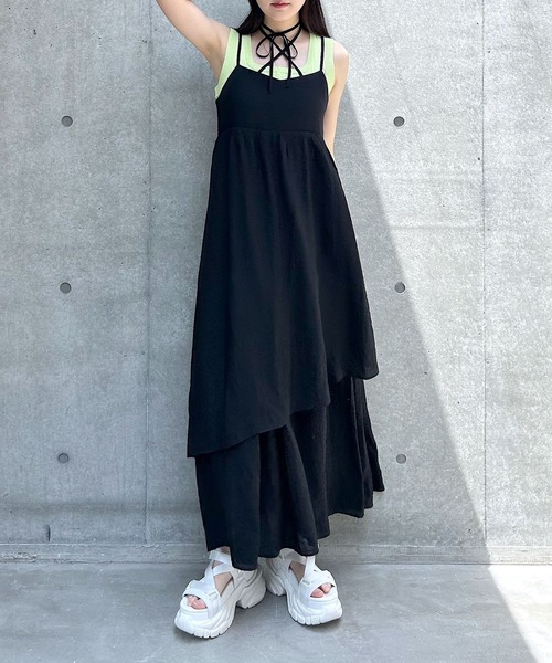 PAGEBOY(ページボーイ)の「【WEB限定】DAILYプリーツキャミワンピース(ワンピース・レディース・ブラック/オフホワイト・FREE)」の8枚目の写真