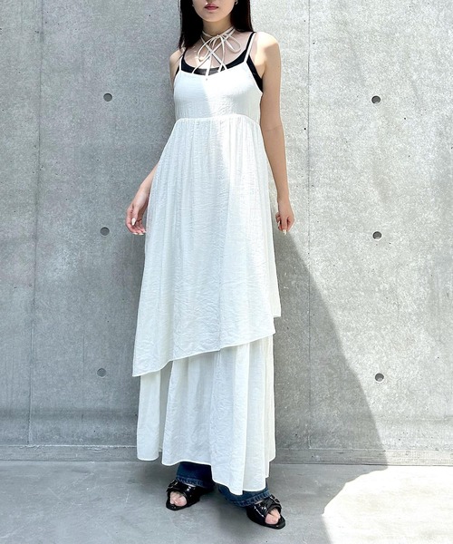 PAGEBOY(ページボーイ)の「【WEB限定】DAILYプリーツキャミワンピース(ワンピース・レディース・ブラック/オフホワイト・FREE)」の3枚目の写真