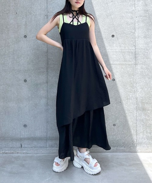 PAGEBOY(ページボーイ)の「【WEB限定】DAILYプリーツキャミワンピース(ワンピース・レディース・ブラック/オフホワイト・FREE)」の9枚目の写真