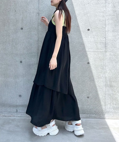 PAGEBOY(ページボーイ)の「【WEB限定】DAILYプリーツキャミワンピース(ワンピース・レディース・ブラック/オフホワイト・FREE)」の7枚目の写真