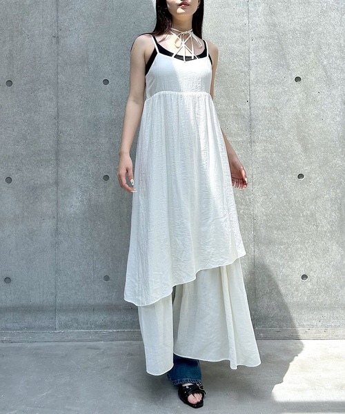 PAGEBOY(ページボーイ)の「【WEB限定】DAILYプリーツキャミワンピース(ワンピース・レディース・ブラック/オフホワイト・FREE)」の5枚目の写真