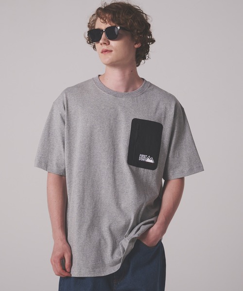 FIRST DOWN（ファーストダウン）の「スイッチポケット ショートスリーブ Tシャツ（Tシャツ/カットソー・メンズ・杢グレー/ホワイト/ブラック・M/XL/L）」の3枚目の写真