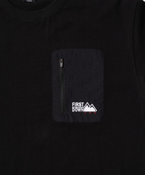 FIRST DOWN（ファーストダウン）の「スイッチポケット ショートスリーブ Tシャツ（Tシャツ/カットソー・メンズ・杢グレー/ホワイト/ブラック・M/XL/L）」の21枚目の写真