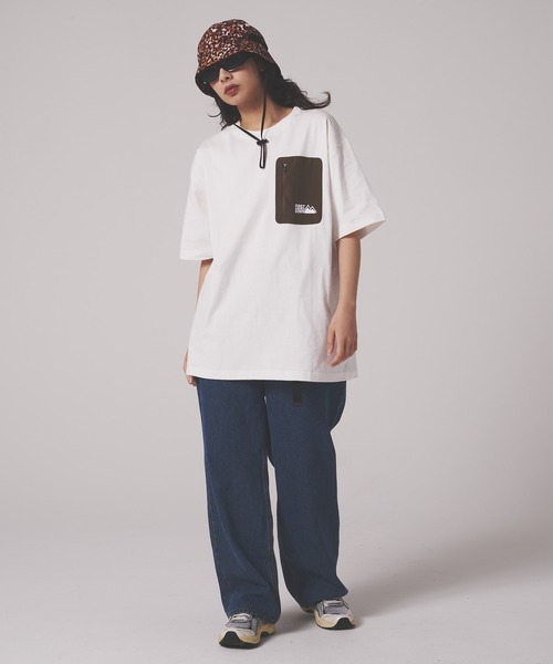 FIRST DOWN（ファーストダウン）の「スイッチポケット ショートスリーブ Tシャツ（Tシャツ/カットソー・メンズ・杢グレー/ホワイト/ブラック・M/XL/L）」の6枚目の写真