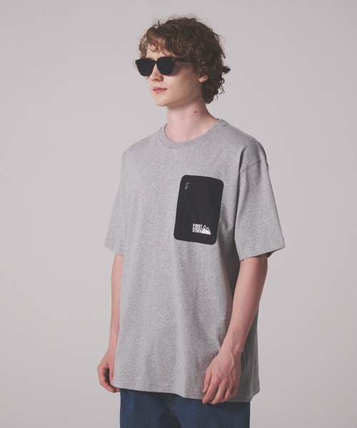 FIRST DOWN（ファーストダウン）の「スイッチポケット ショートスリーブ Tシャツ（Tシャツ/カットソー・メンズ・杢グレー/ホワイト/ブラック・M/XL/L）」の8枚目の写真