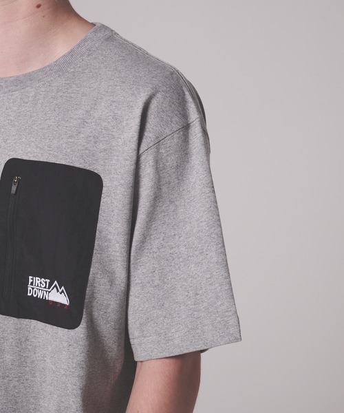 FIRST DOWN（ファーストダウン）の「スイッチポケット ショートスリーブ Tシャツ（Tシャツ/カットソー・メンズ・杢グレー/ホワイト/ブラック・M/XL/L）」の17枚目の写真