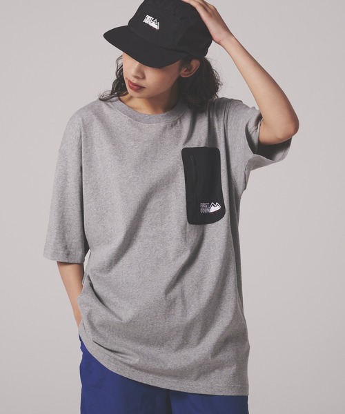 FIRST DOWN（ファーストダウン）の「スイッチポケット ショートスリーブ Tシャツ（Tシャツ/カットソー・メンズ・杢グレー/ホワイト/ブラック・M/XL/L）」の13枚目の写真