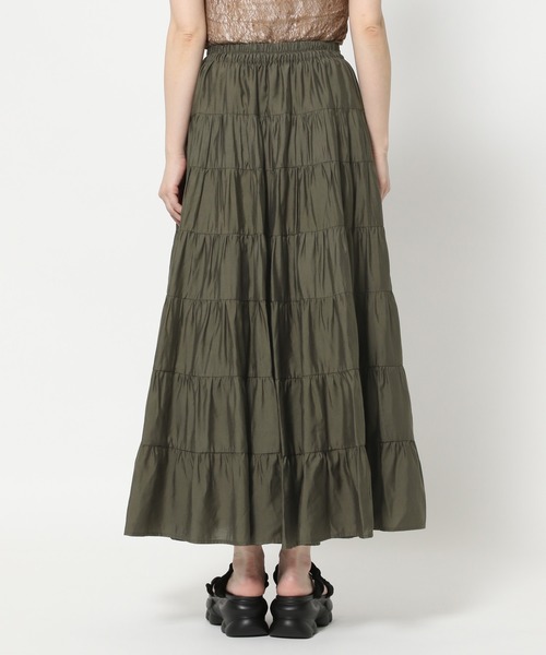 mysty woman(ミスティウーマン)の「ボリュームティアードスカート 574453(スカート・レディース・ブラック/カーキ/オフホワイト・FREE)」の13枚目の写真