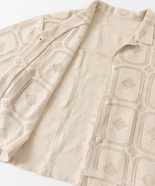 URBAN RESEARCH DOORS（アーバンリサーチドアーズ）の「『セットアップ対応』ハーフスリーブレースシャツ（シャツ/ブラウス・レディース・ナチュラル/ブラック・MEDIUM）」の15枚目の写真