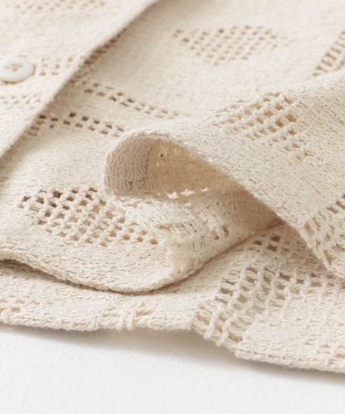 URBAN RESEARCH DOORS（アーバンリサーチドアーズ）の「『セットアップ対応』ハーフスリーブレースシャツ（シャツ/ブラウス・レディース・ナチュラル/ブラック・MEDIUM）」の13枚目の写真