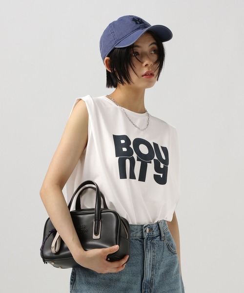 BAYFLOW(ベイフロー)の「アソートロゴプリントノースリーブT(Tシャツ/カットソー・レディース・ライトブルー/ブラック/ホワイト・FREE)」の2枚目の写真