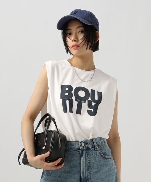 BAYFLOW(ベイフロー)の「アソートロゴプリントノースリーブT(Tシャツ/カットソー・レディース・ライトブルー/ブラック/ホワイト・FREE)」の5枚目の写真
