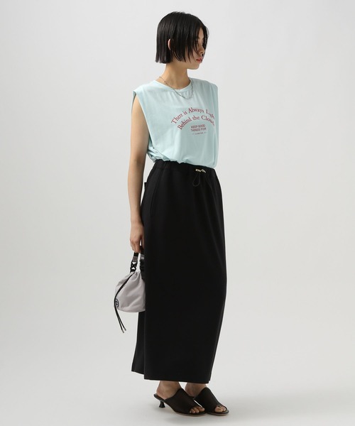 BAYFLOW(ベイフロー)の「アソートロゴプリントノースリーブT(Tシャツ/カットソー・レディース・ライトブルー/ブラック/ホワイト・FREE)」の11枚目の写真