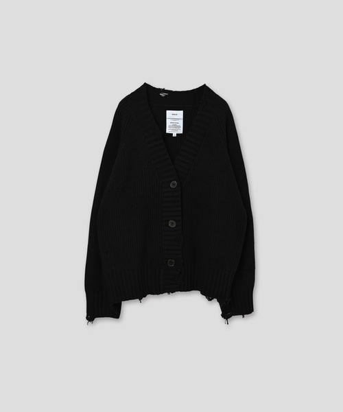 ニット セーター 「KHA:KI / カーキ」DAMAGE RIB KNIT CARDIGAN レディース KHA:KI / カーキ」DAMAGE RIB KNIT CARDIGAN（ニット/セーター