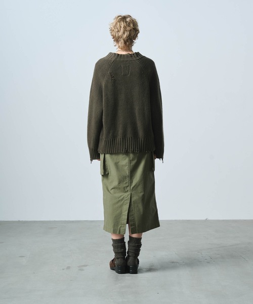kha:ki（カーキ）の「「KHA:KI / カーキ」DAMAGE RIB KNIT CARDIGAN 
