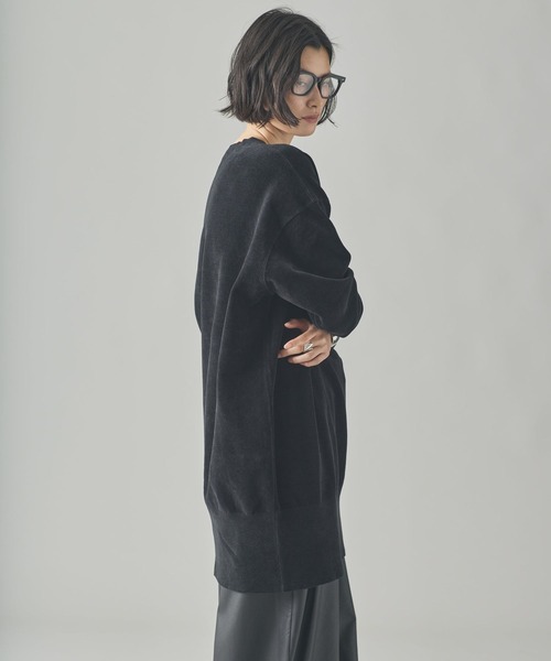 Curensology ニットベロアチュニック　グレー Curensology ニットベロアチュニック グレー カレンソロジー