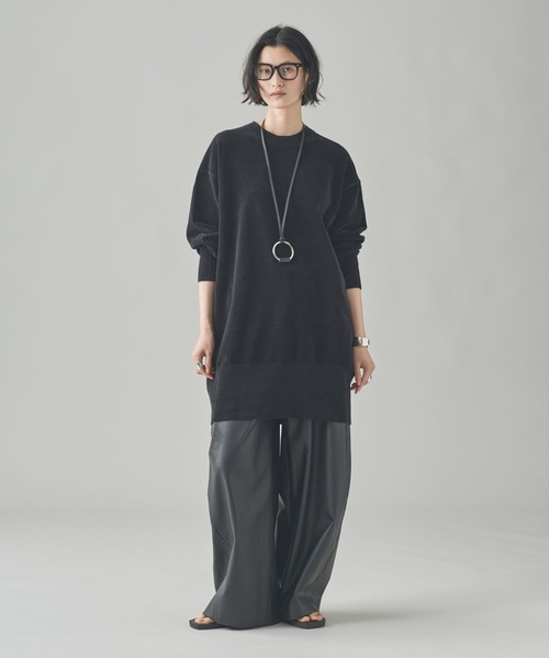 Curensology(カレンソロジー)/ニットベロアチュニック（ニット