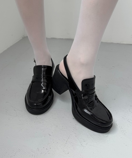 one after another NICE CLAUP(ワンアフターアナザーナイスクラップ)の「【Mode Ribbon Collection】バックベルトローファー(ローファー・レディース・ブラック/ダークブラウン・S/M/L)」の12枚目の写真