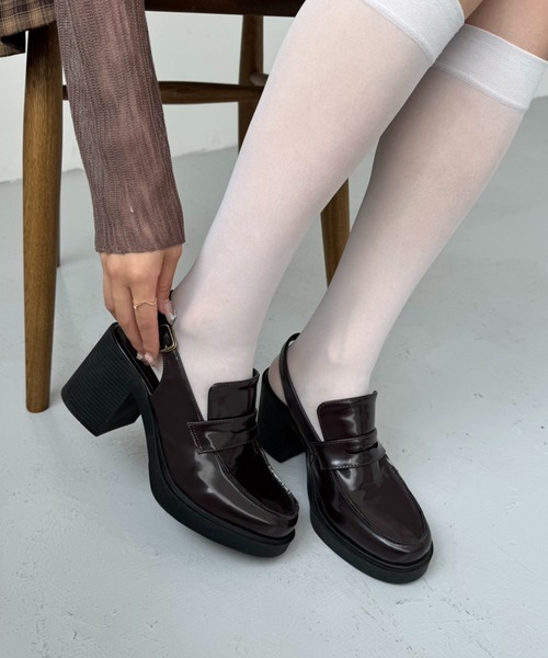 one after another NICE CLAUP(ワンアフターアナザーナイスクラップ)の「【Mode Ribbon Collection】バックベルトローファー(ローファー・レディース・ブラック/ダークブラウン・S/M/L)」の19枚目の写真