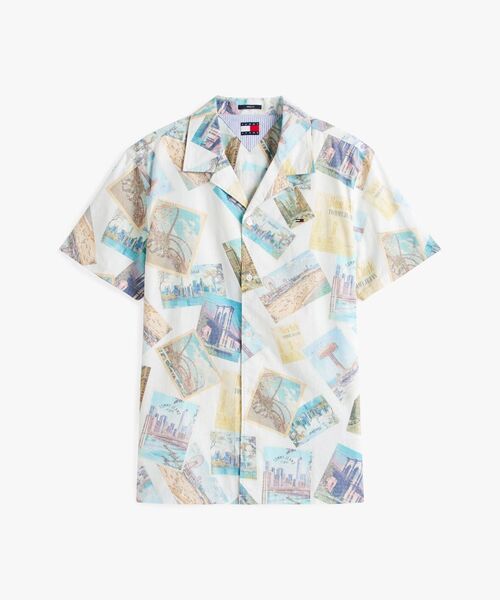 tommy jeans(トミー ジーンズ)の「オールオーバープリントポプリンキャンプシャツ(シャツ/ブラウス・メンズ・ホワイト・LARGE/MEDIUM/SMALL/X-LARGE)」の3枚目の写真