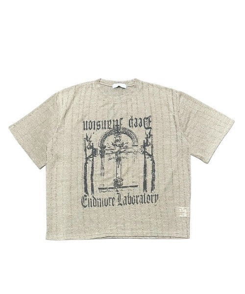 XU(エックスユー)の「【Never mind the XU】see-through short sleeve / 【ネバーマインド ザ エックスユー】シースルー半袖トップス <着用動画あり>(Tシャツ/カットソー・メンズ・ブラック/ベージュ/ホワイト/ブルーグレー・ONE SIZE)」の4枚目の写真