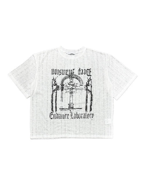 XU(エックスユー)の「【Never mind the XU】see-through short sleeve / 【ネバーマインド ザ エックスユー】シースルー半袖トップス <着用動画あり>(Tシャツ/カットソー・メンズ・ブラック/ベージュ/ホワイト/ブルーグレー・ONE SIZE)」の13枚目の写真