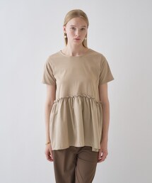 cloenc | 【マシンウォッシュ】ドッキングチュニックTシャツ(Tシャツ/カットソー)