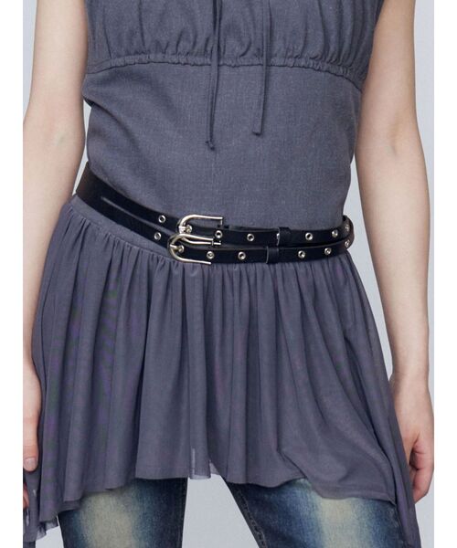 EMODA（エモダ）の「ツインバックルロングベルト（ベルト・レディース・ブラック・FREE）」の2枚目の写真