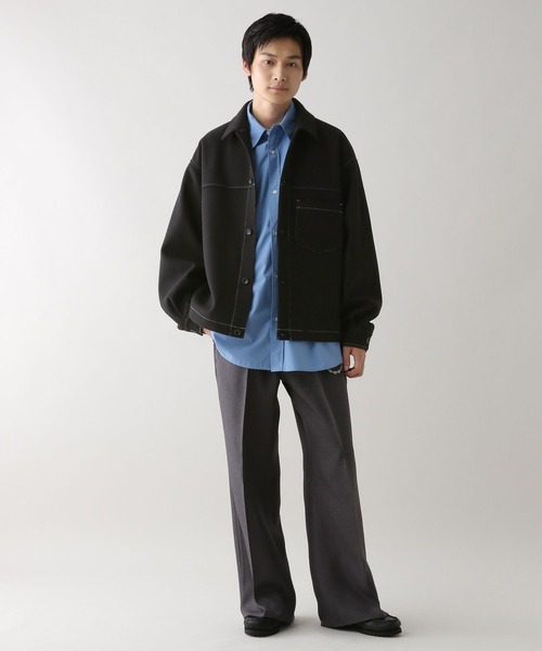 RAGEBLUE(レイジブルー)の「センタープレス/バギーワイドフレアパンツ(スラックス・メンズ・グレー/ブラック/ネイビー・LARGE/MEDIUM/SMALL)」の9枚目の写真
